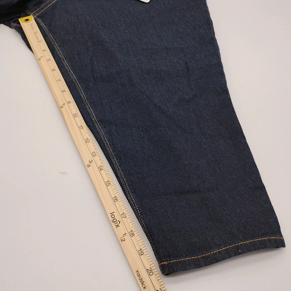 A3 Denim Womens Plus Size 22W Dark Wash Capri Jeans Cropped DN1W3180C6W NEW - Picture 15 of 16